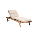 Modern Wooden Lounge Chair with Cushioned Recline and Wheels